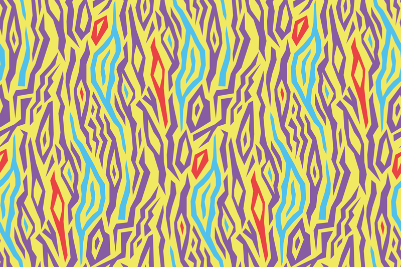 Houten placemat kleurrijk abstract patroon - TenStickers