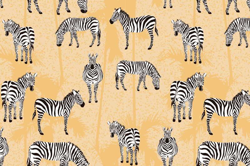 Originele placemat zebra-patroon overlay - TenStickers
