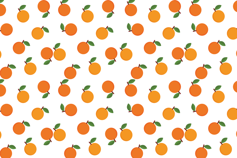 Originele placemat met sinaasappel fruitpatroon - TenStickers