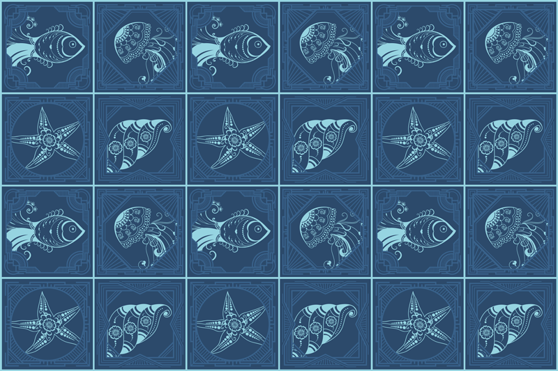 Originele placemat met nautisch thema patroon - TenStickers