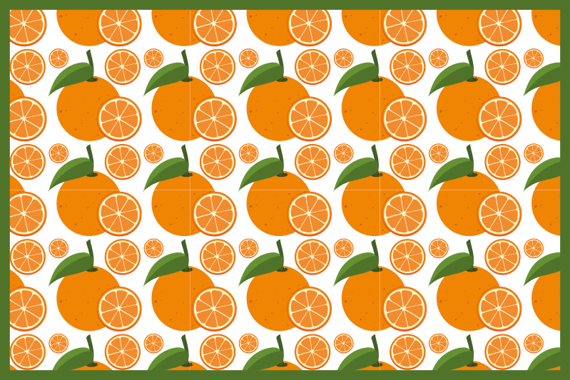 Originele placemat citrus wedge arrangement - TenStickers