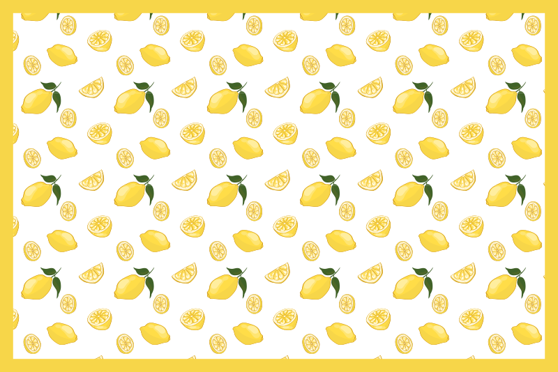 Originele placemat met citroenpatroon - TenStickers