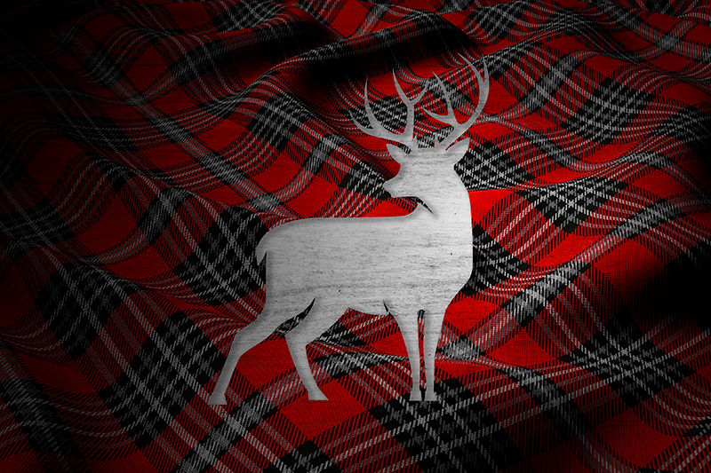 Kerstmis placemat stijlvol rood ruitpatroon - TenStickers