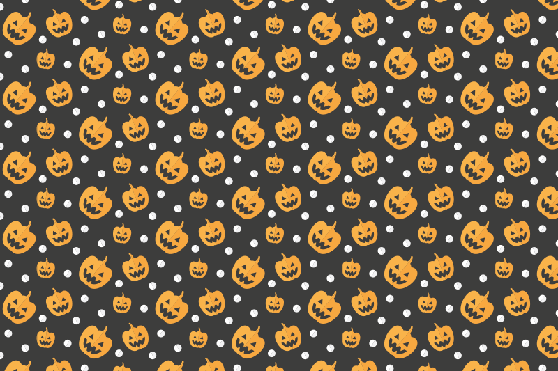 Halloween placemat pompoenpatroon tafelkleed - TenStickers