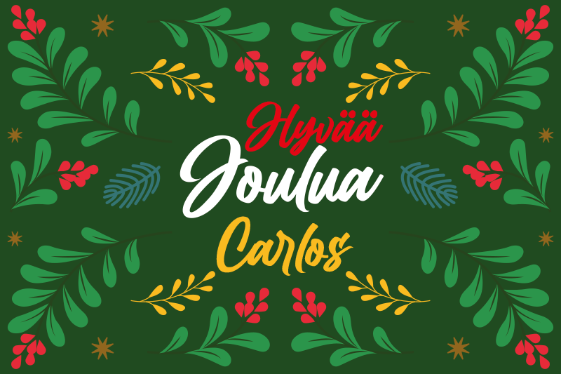 Kerstmis placemat met feestelijk groen patroon - TenStickers