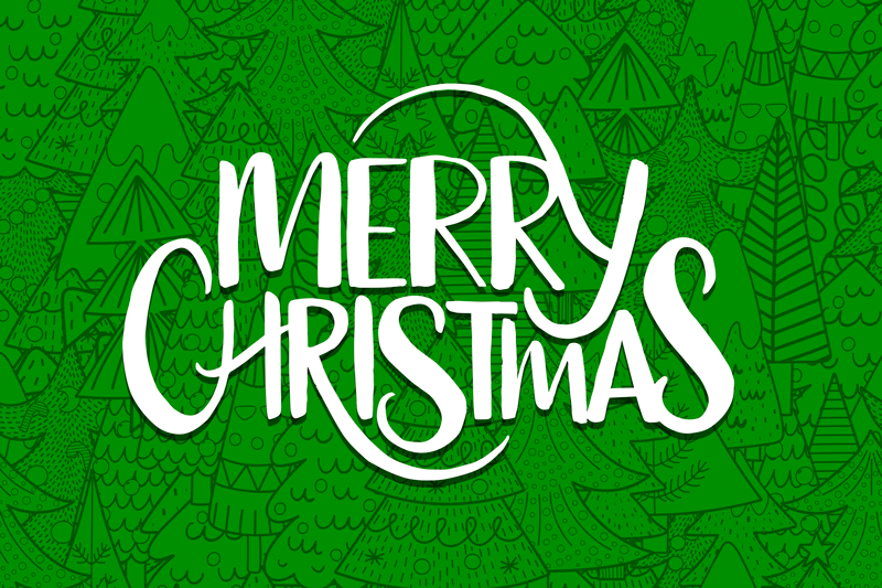 Kerstmis placemat vrolijke feestgroeten - TenStickers