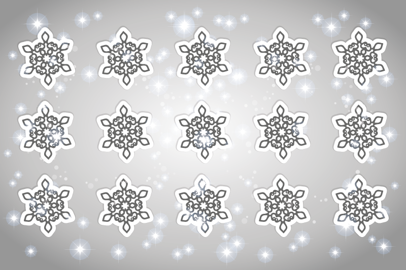 Kerstmis placemat sneeuwvlokkenpatroon - TenStickers