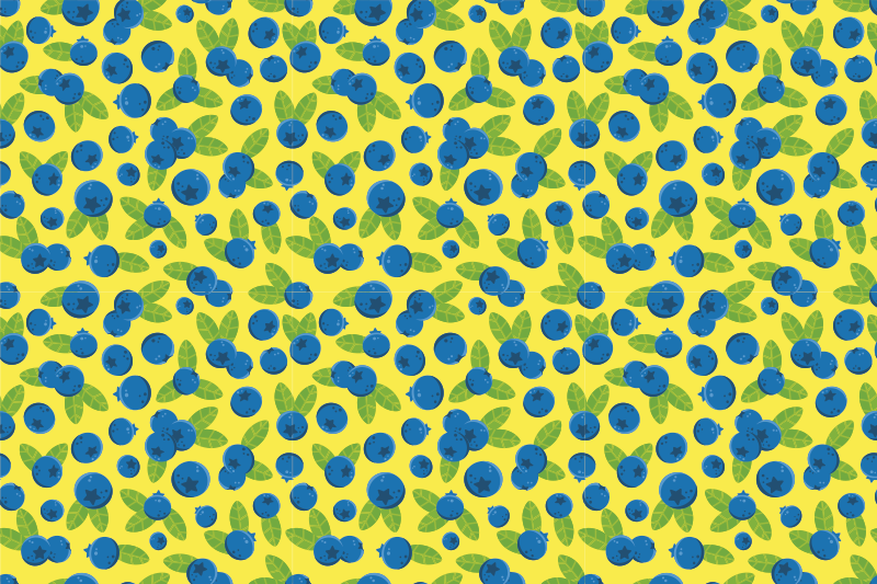 Originele placemat kleurrijk bosbessenpatroon - TenStickers