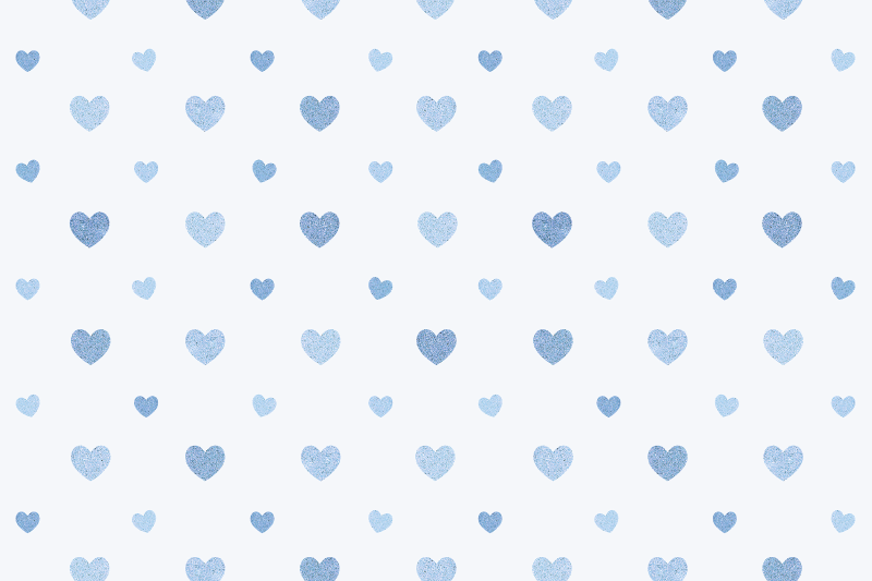 Originele placemat lichtblauw hartpatroon - TenStickers