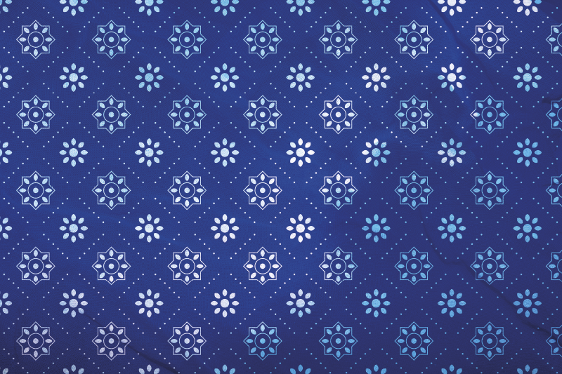 Houten placemat met marineblauw patroon - TenStickers