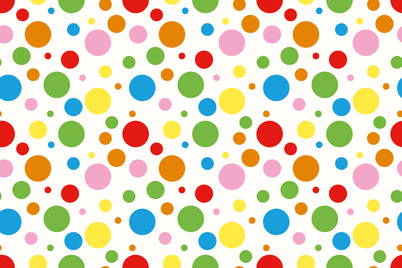 Kinder placemat kleurrijke stippen - TenStickers