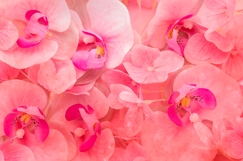 Houten placemat elegante bloem compositie - TenStickers