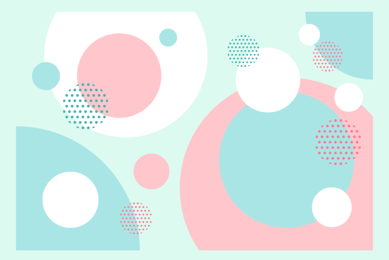 Moderne placemat geometrische kleurblokken - TenStickers