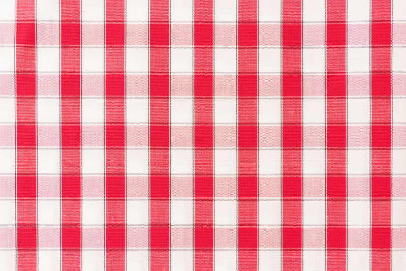 Houten placemat met rood geruit patroon - TenStickers