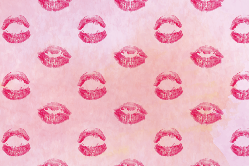 Originele placemat kiss mark patroon - TenStickers