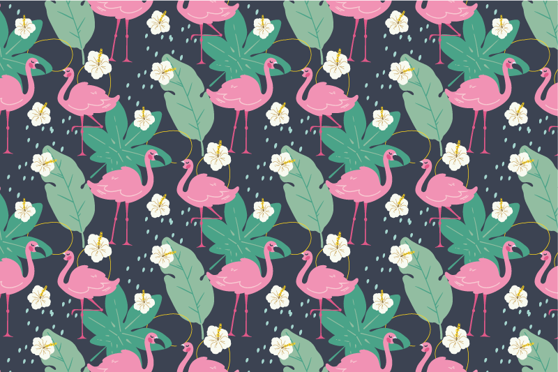 Originele placemat flamingo bladpatroon - TenStickers