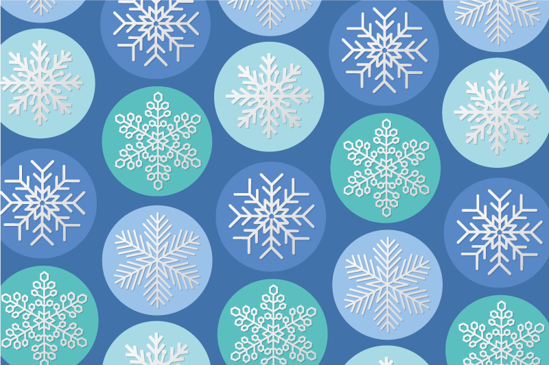 Kerstmis placemat sneeuwvlok patroon cirkel - TenStickers