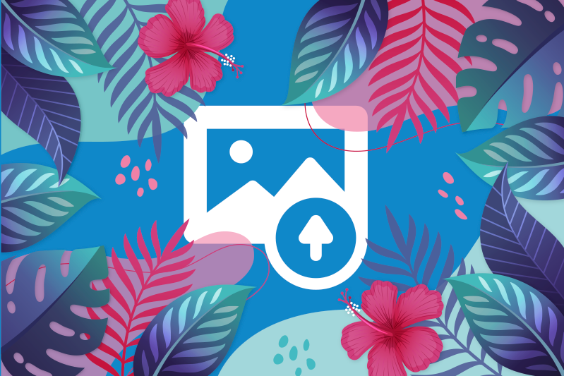 Originele placemat kleurrijke tropische bladeren - TenStickers