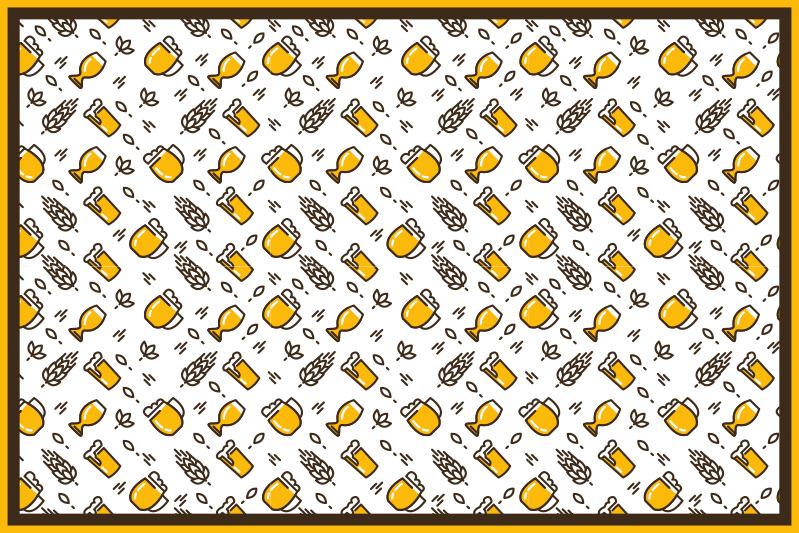 Originele placemat craft beer iconen - TenStickers
