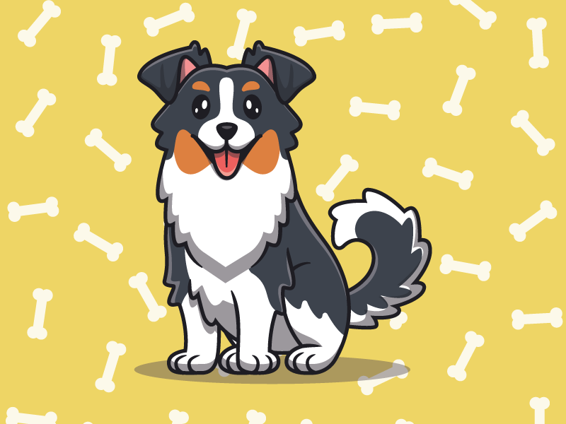 Kinder placemat schattig hond karakter - TenStickers