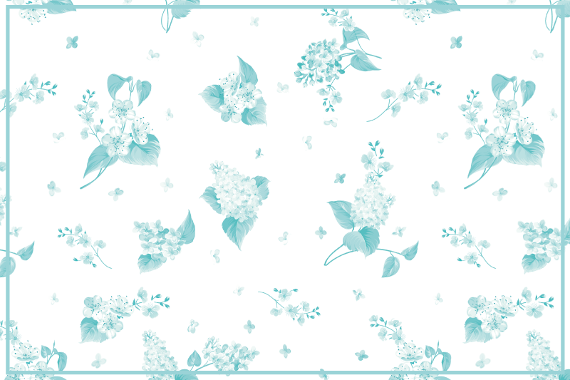 Moderne placemat met bloemmotief oppervlak - TenStickers
