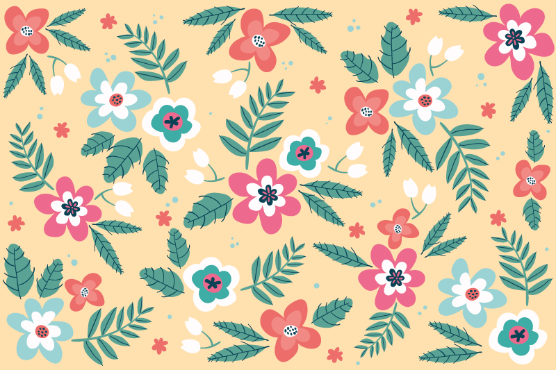Originele placemat met bloemenpatroon ontwerp - TenStickers