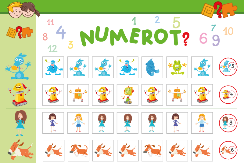 Kinder placemat kleurrijke educatieve bord - TenStickers