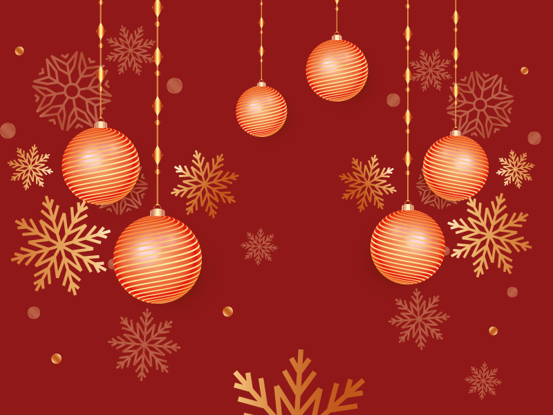 Kerstmis placemat decoratieve feestballen - TenStickers