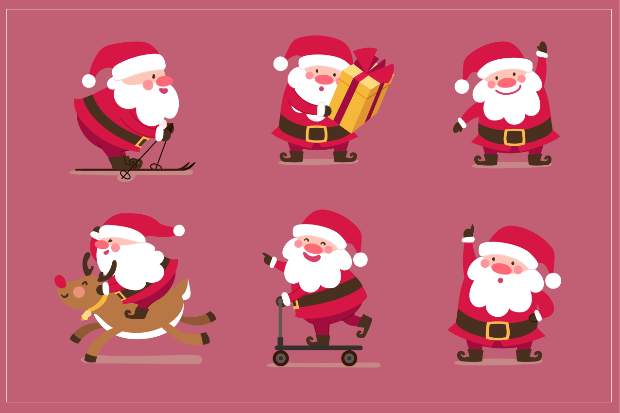 Kerstmis placemat met kerstmanfiguren - TenStickers