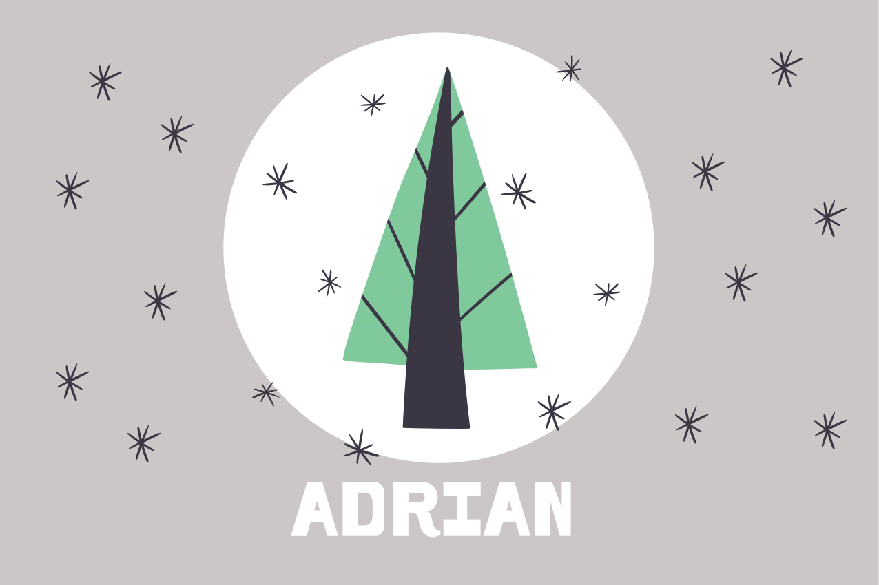 Kerstmis placemat Gepersonaliseerde kerstboom - TenStickers