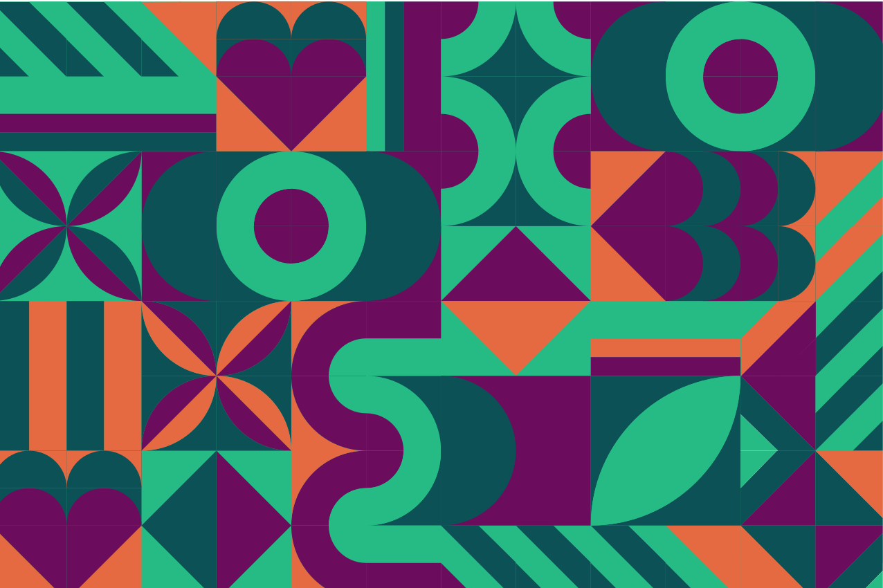 Moderne placemats Gekleurd geometrisch patroon - TenStickers