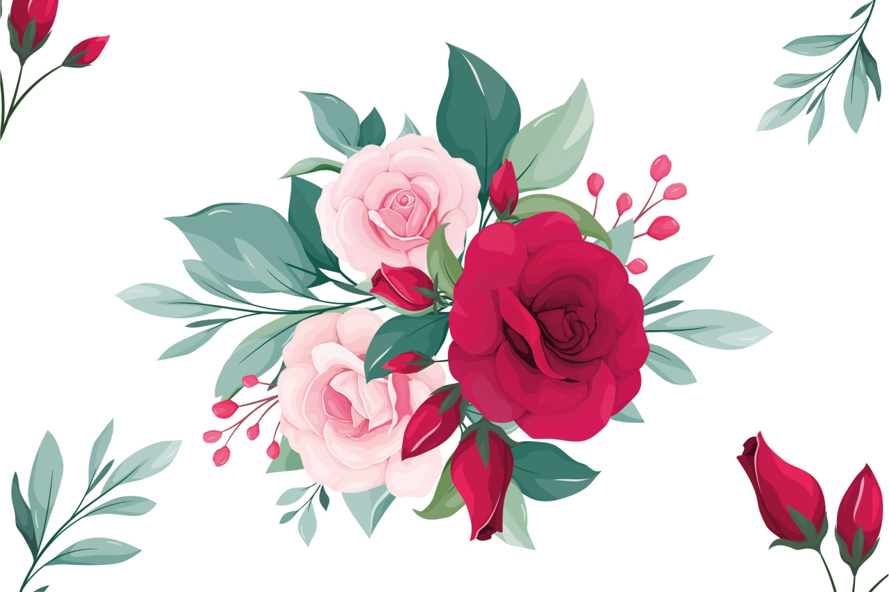 Originele placemat met bloemenarrangement motief - TenStickers