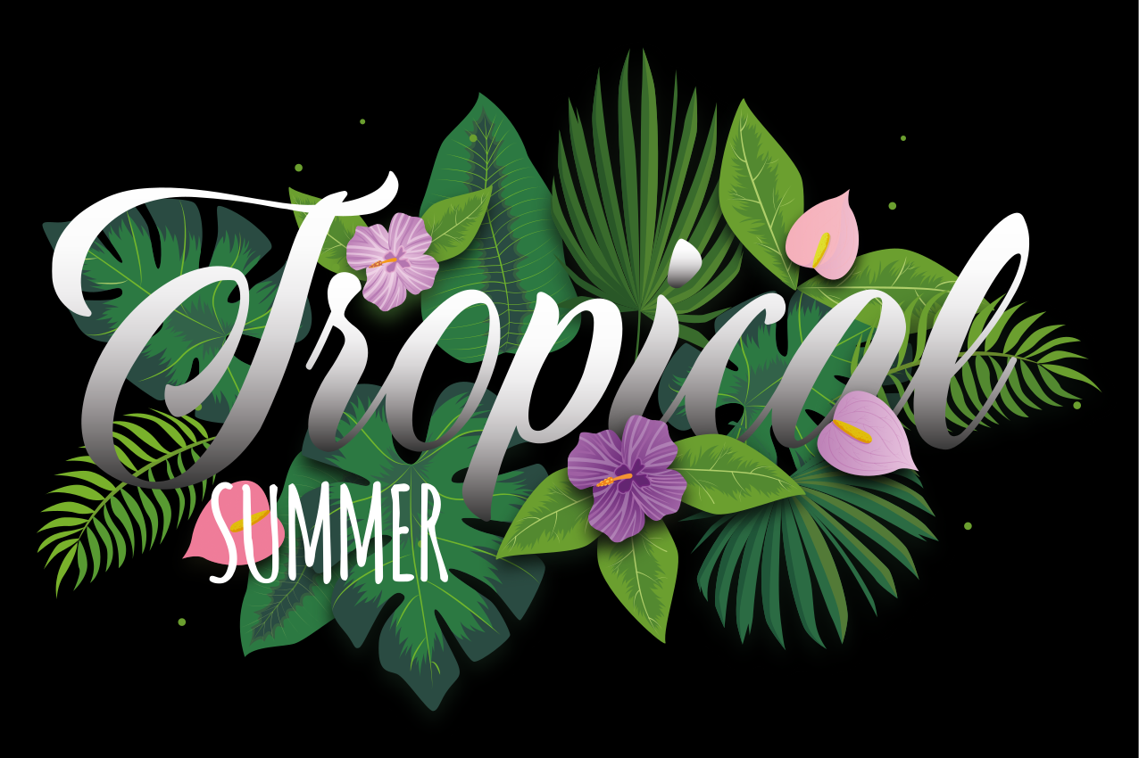 Originele placemat tropische zomer sfeer - TenStickers