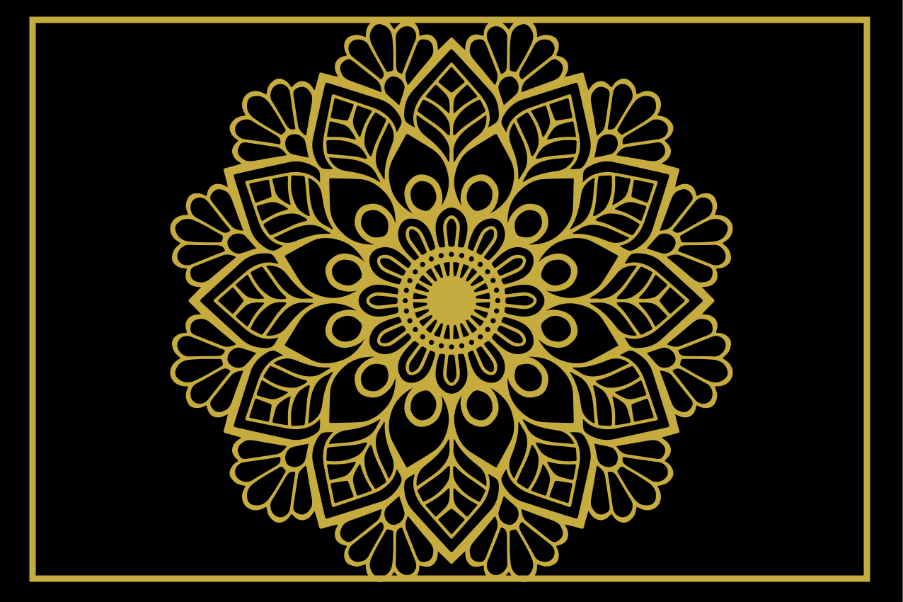 Elegante placemat met gracieuze botanische elementen - TenStickers