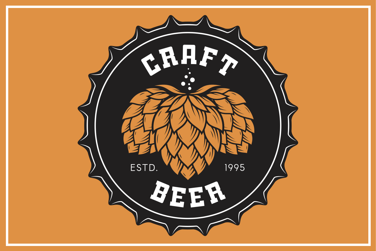 Originele placemat craft beer logo - TenStickers