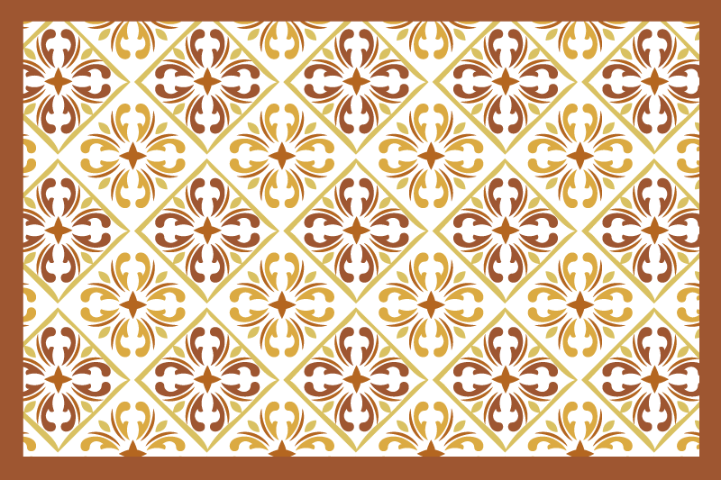 Houten placemat met elegant geometrisch patroon - TenStickers