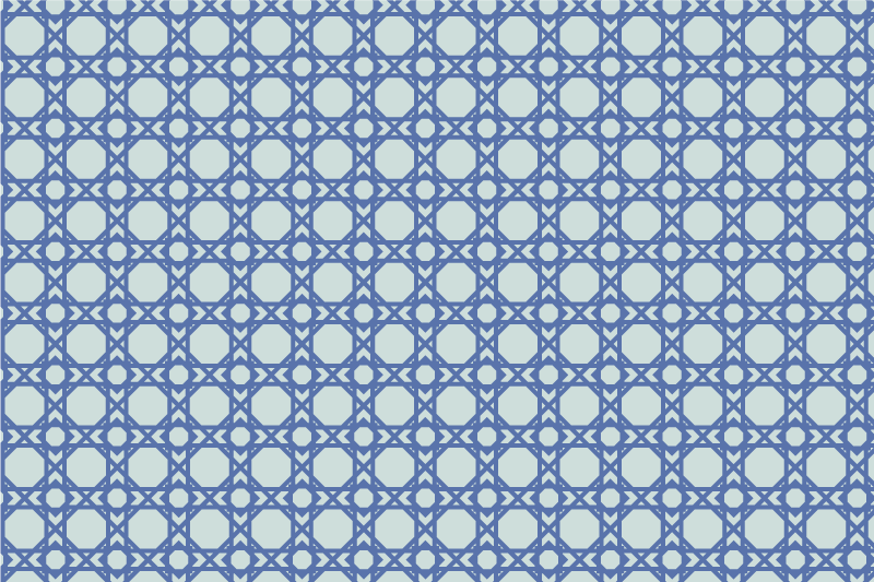 Houten placemat elegant blauw patroon - TenStickers