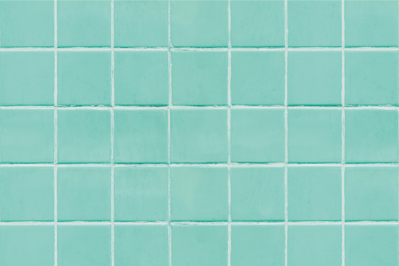 Houten placemat met turquoise tegeloppervlak - TenStickers