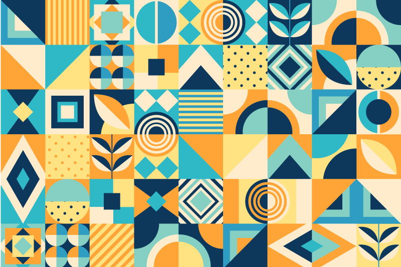 Moderne placema geometrisch patroon spel - TenStickers