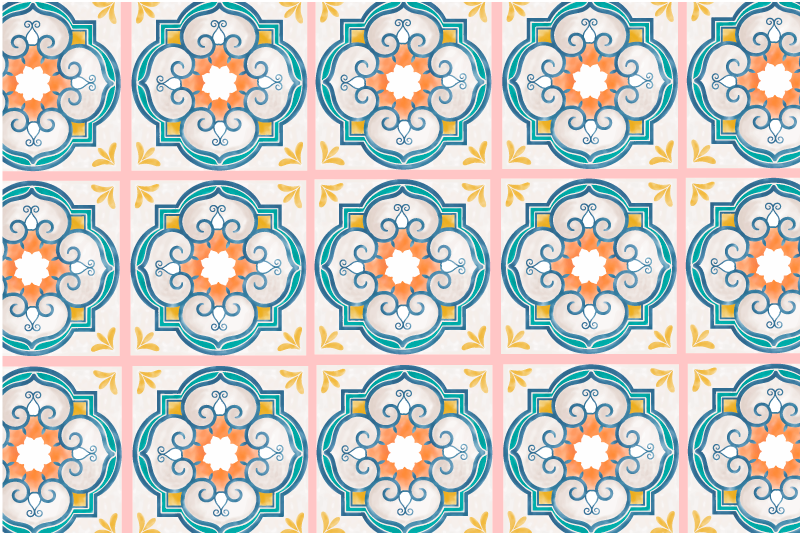Originele placemat levendig botanisch motief - TenStickers