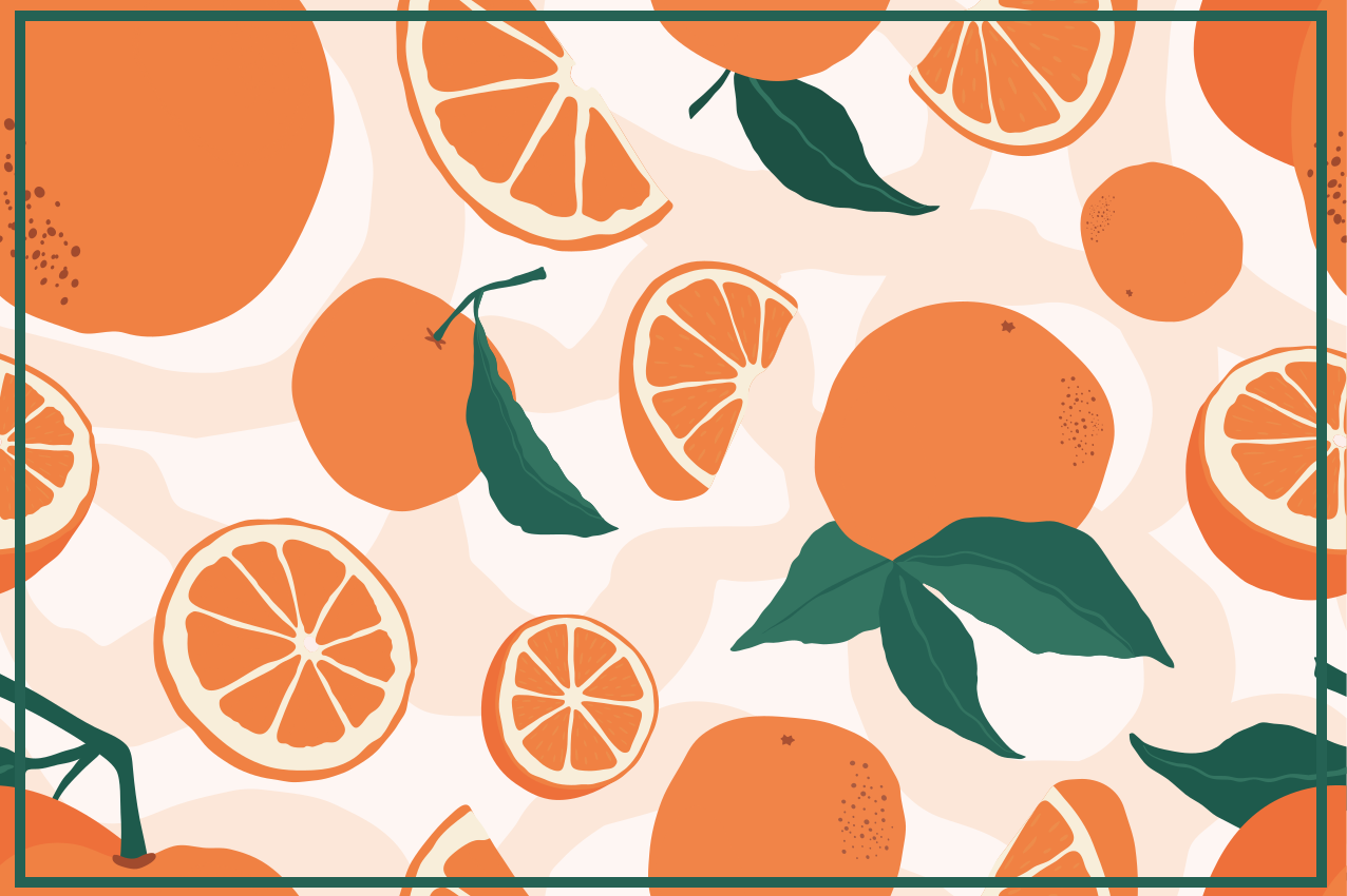 Originele placemat met citrus schijfjes motief - TenStickers