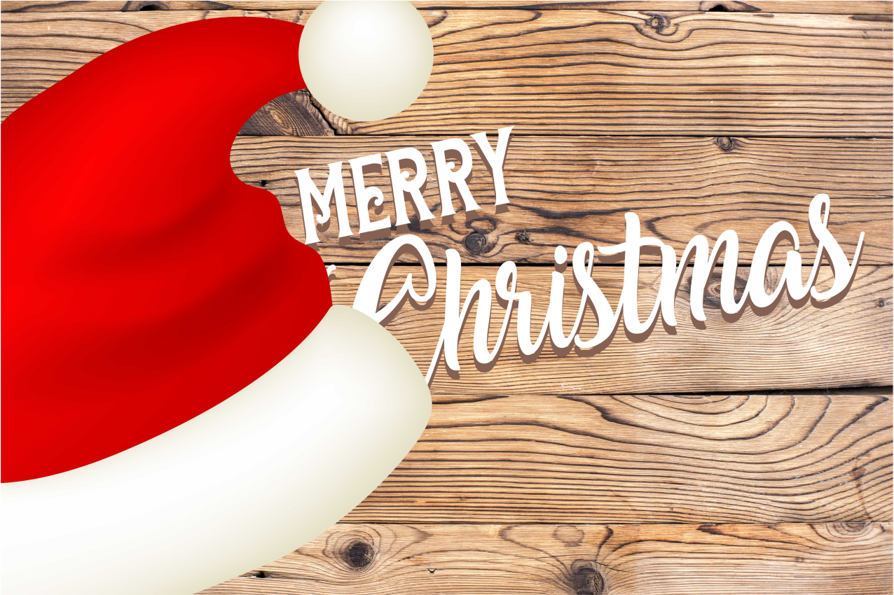 Kerstmis placemat feestelijke kerstman muts - TenStickers