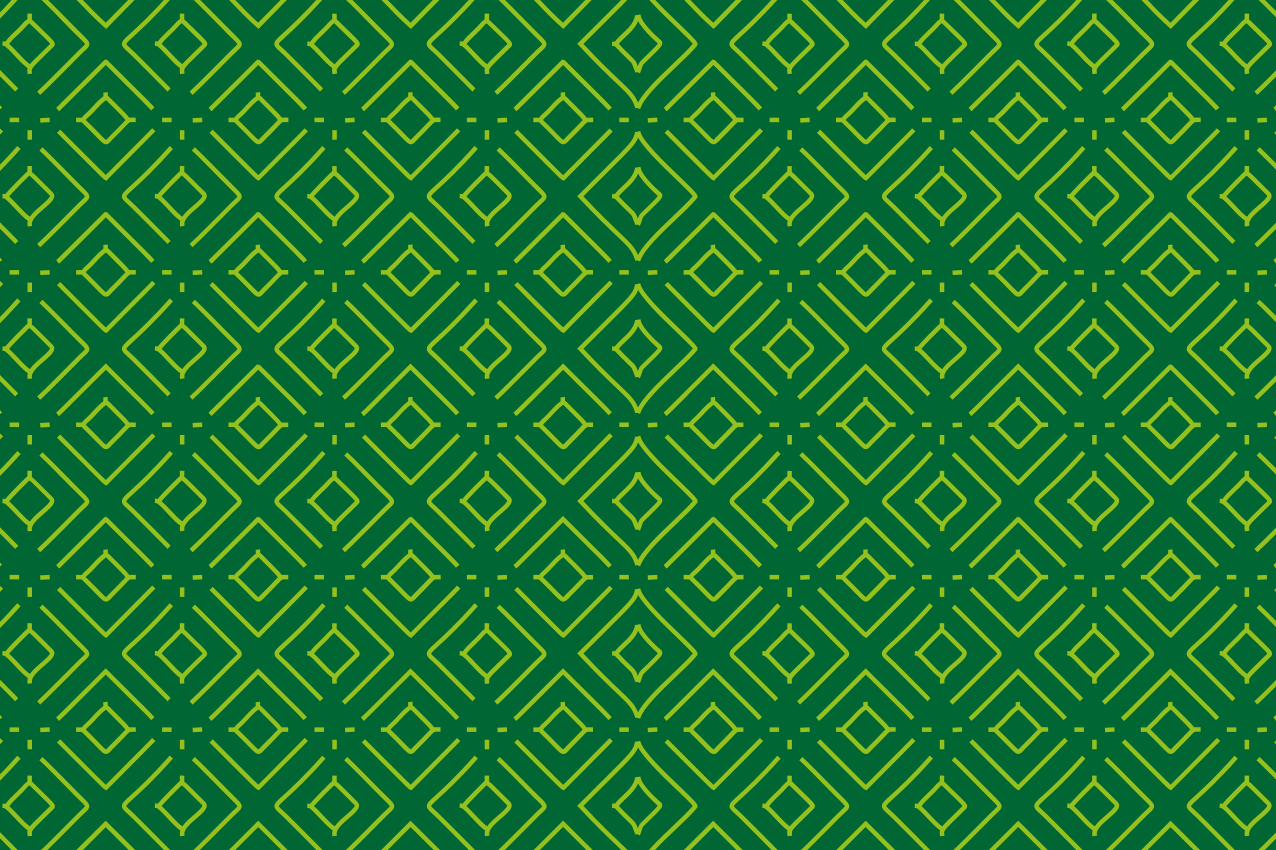 Houten placemat geometrisch groen patroon - TenStickers