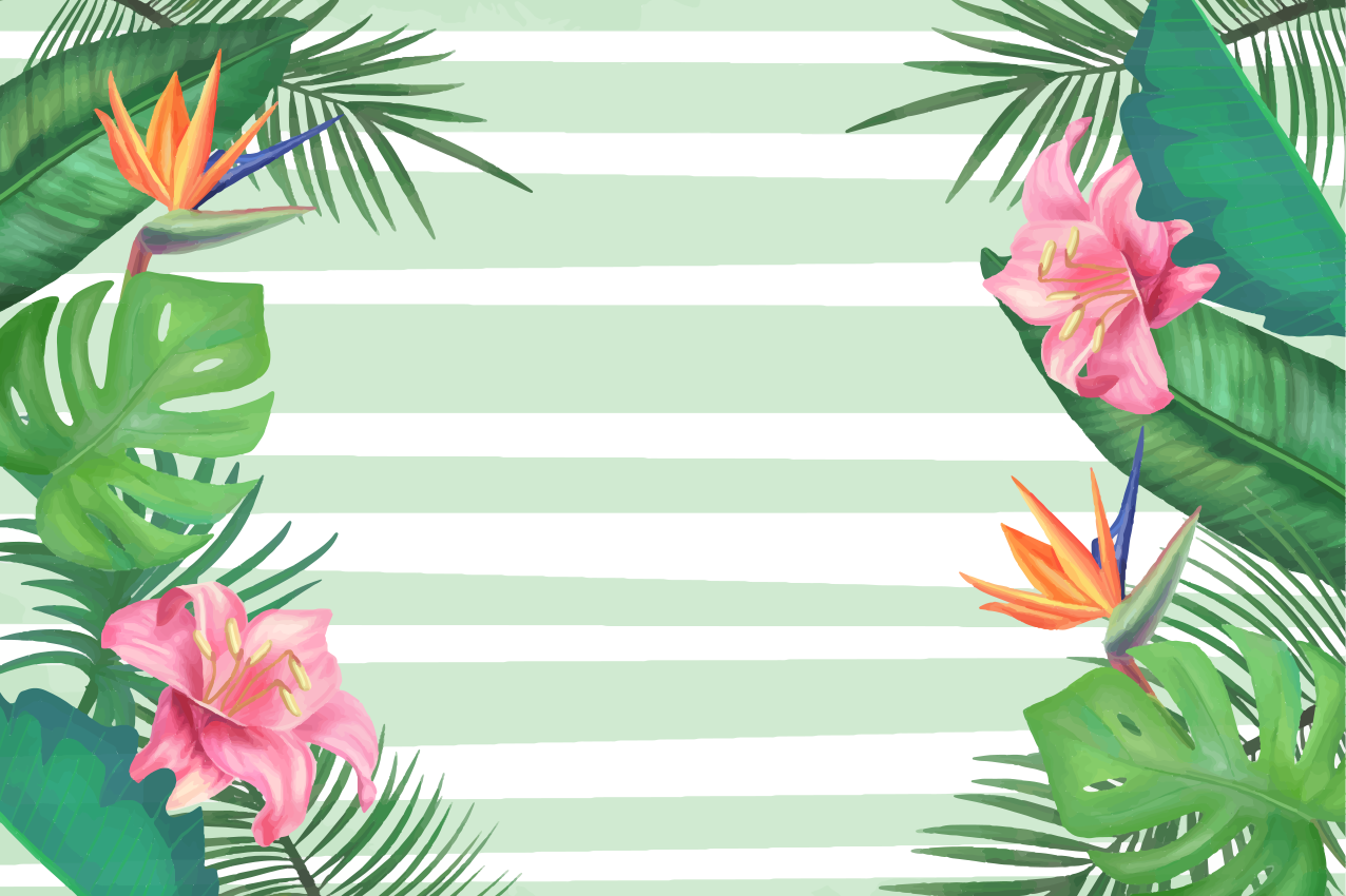 Originele placemat tropisch blad accent - TenStickers
