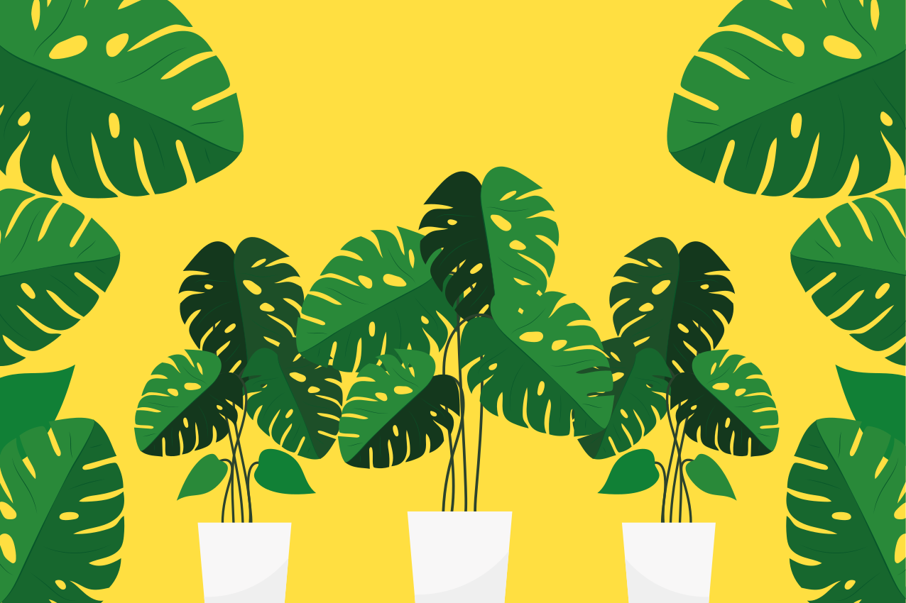 Moderne placemat levendige bladdecoratie - TenStickers