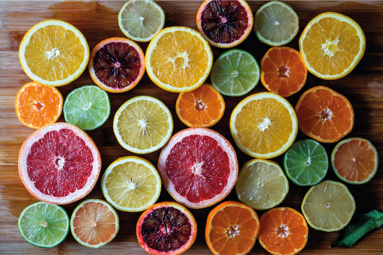 Originele placemat citrusvruchten arrangement - TenStickers