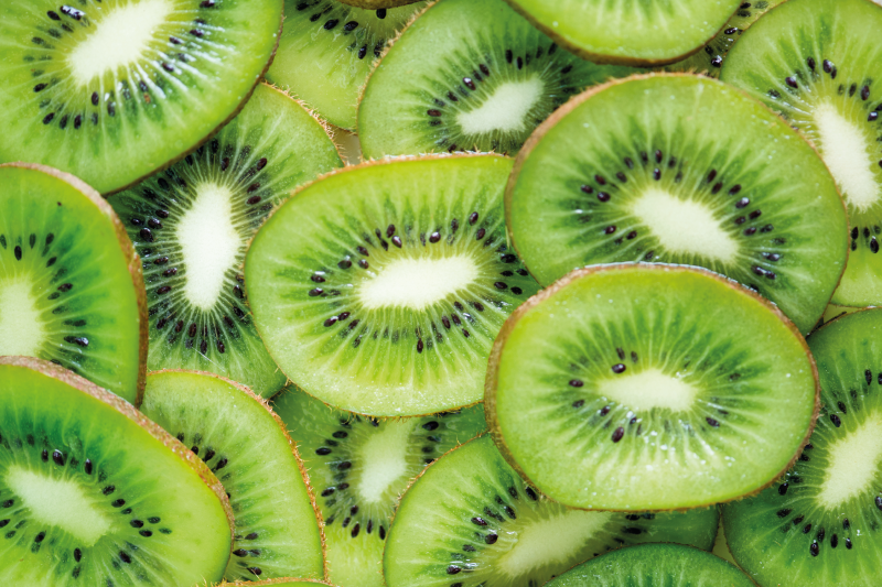 Houten placemat verse kiwi schijfjes - TenStickers