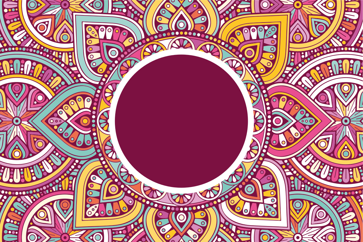 Originele placemat kleurrijk mandala patroon - TenStickers