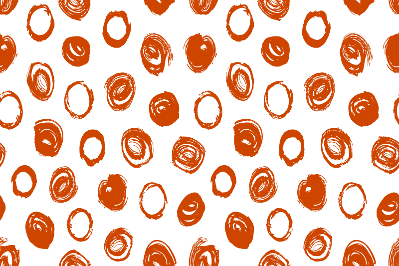 Houten placemat met cirkelvormig penseelstrekenpatroon - TenStickers