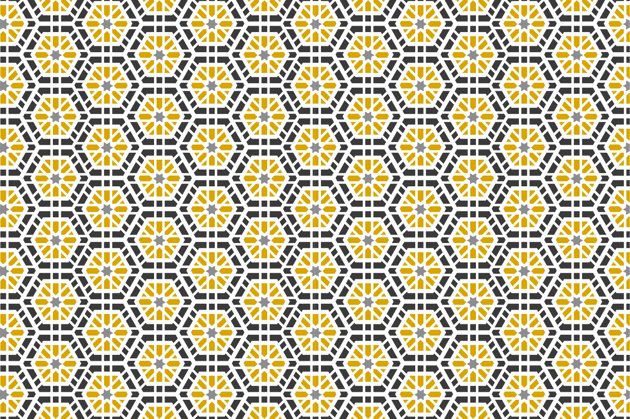 Houten placemat met geometrisch patroon ontwerp - TenStickers